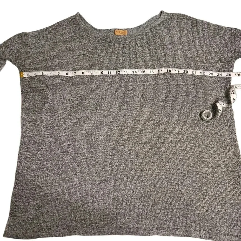 Piko 1988 Womens Pullover Sweater Gray Long Sleeve Large WT39